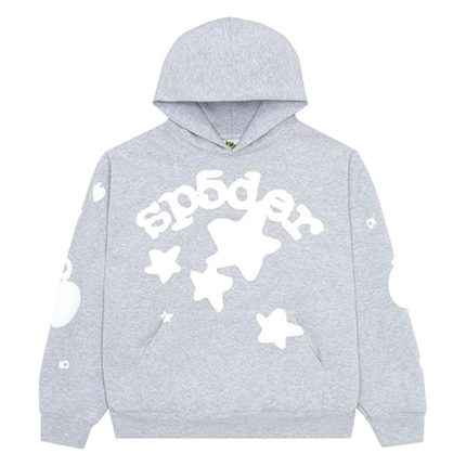 Sp5der Beluga Heather Grey Hoodie