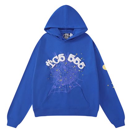 Sp5der Young Thug 555555 Angel Hoodies Bule